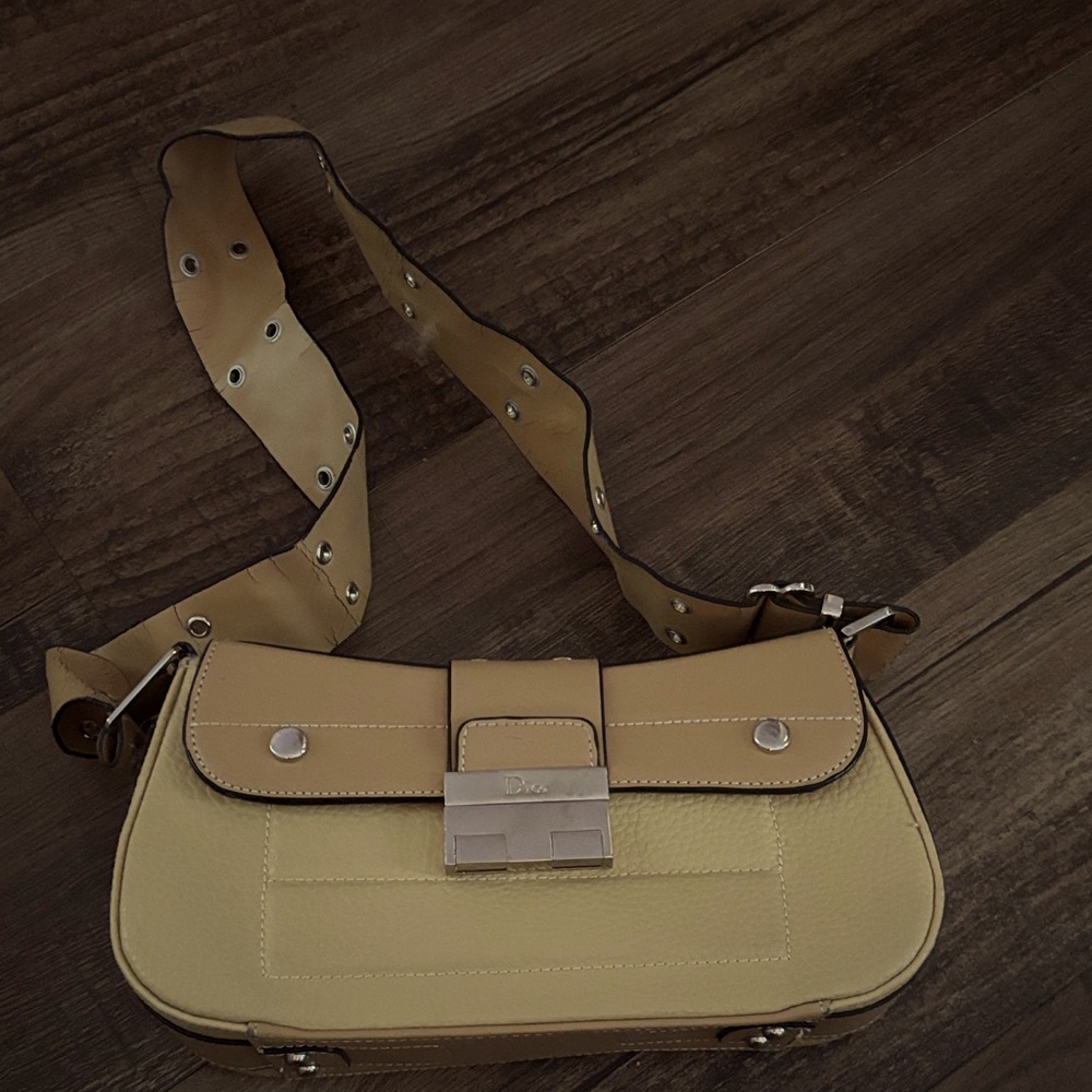Chic Tan and Cream Crossbody Bag - DIOR